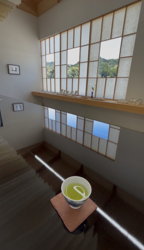 名尾手すき和紙でいただくお茶